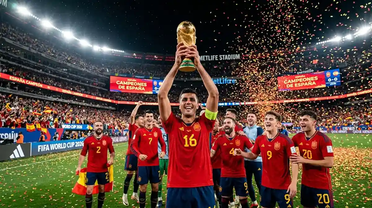 La Spagna alza la Coppa del Mondo al MetLife Stadium il 19 luglio 2026